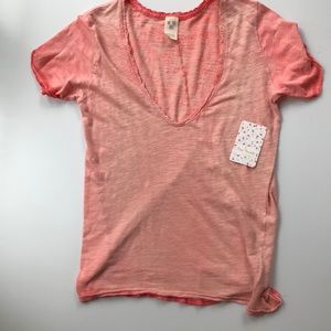 Free People new with tags gorgeous coral shirt !